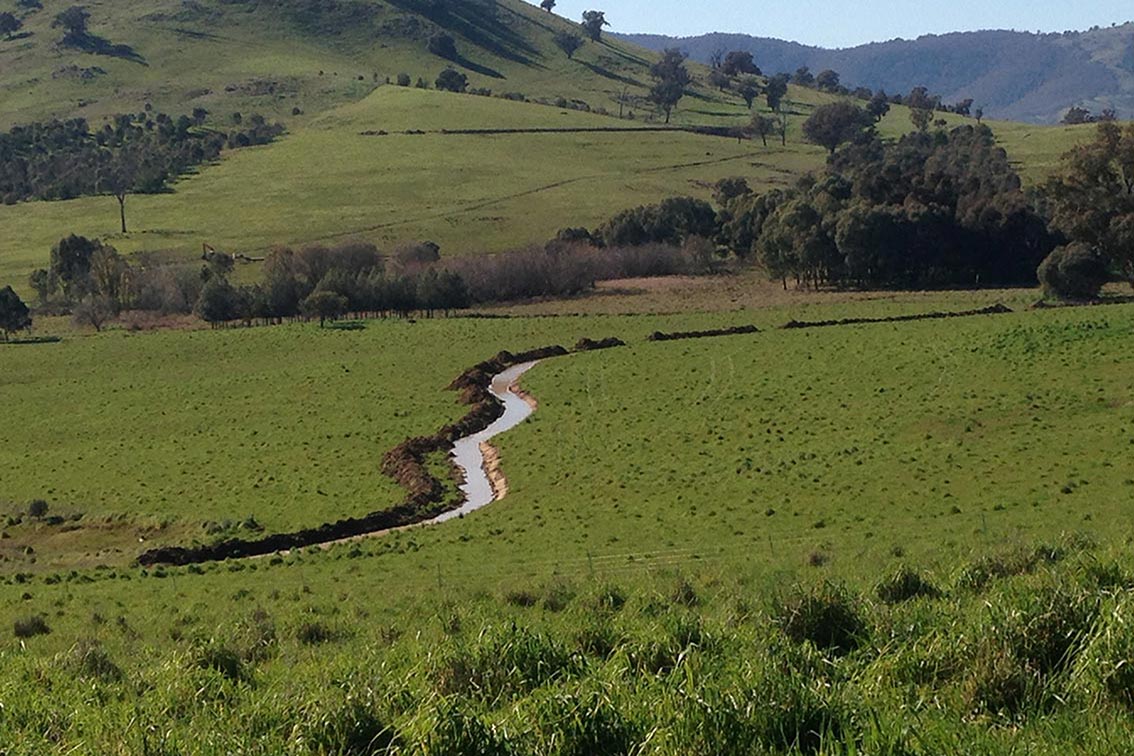 Seeping water landscape